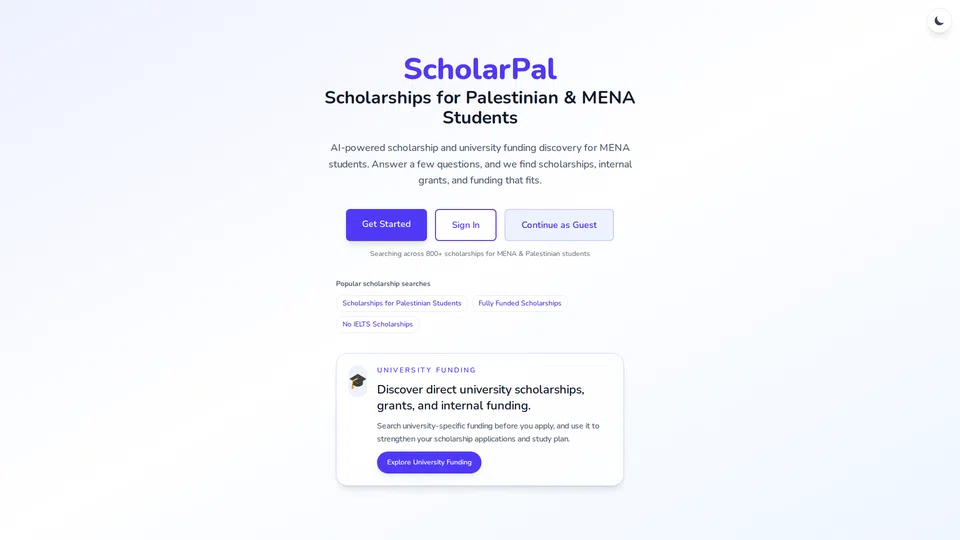Homepage snapshot at launch