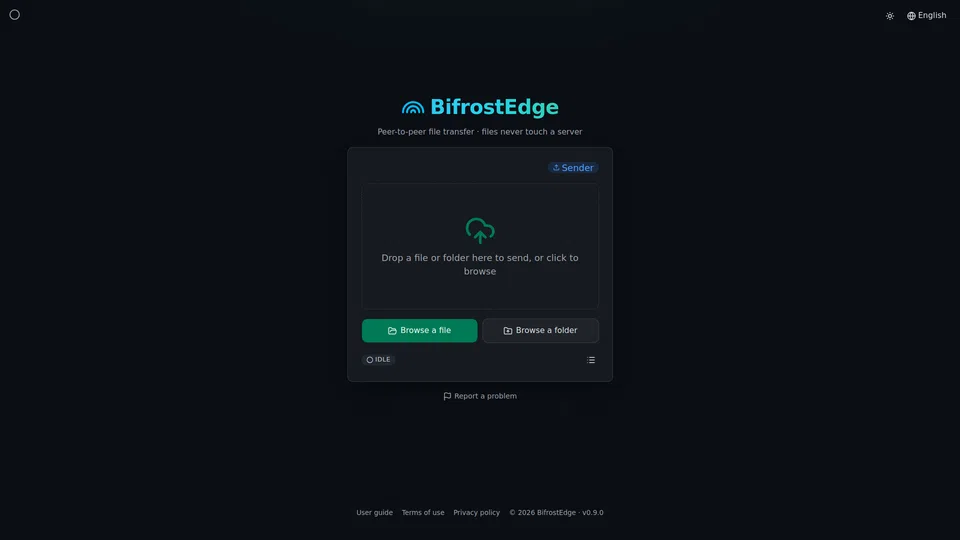 Homepage snapshot at launch