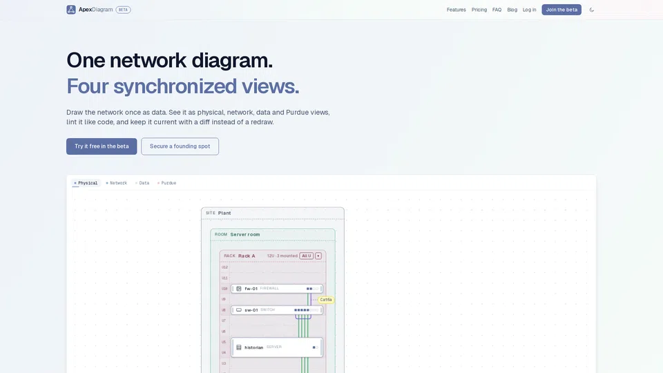 Homepage snapshot at launch