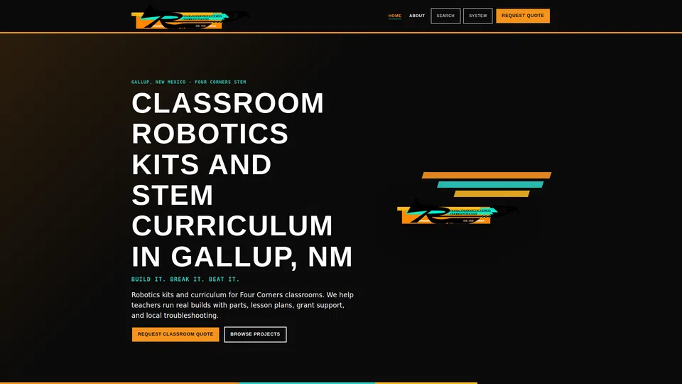 Homepage snapshot at launch
