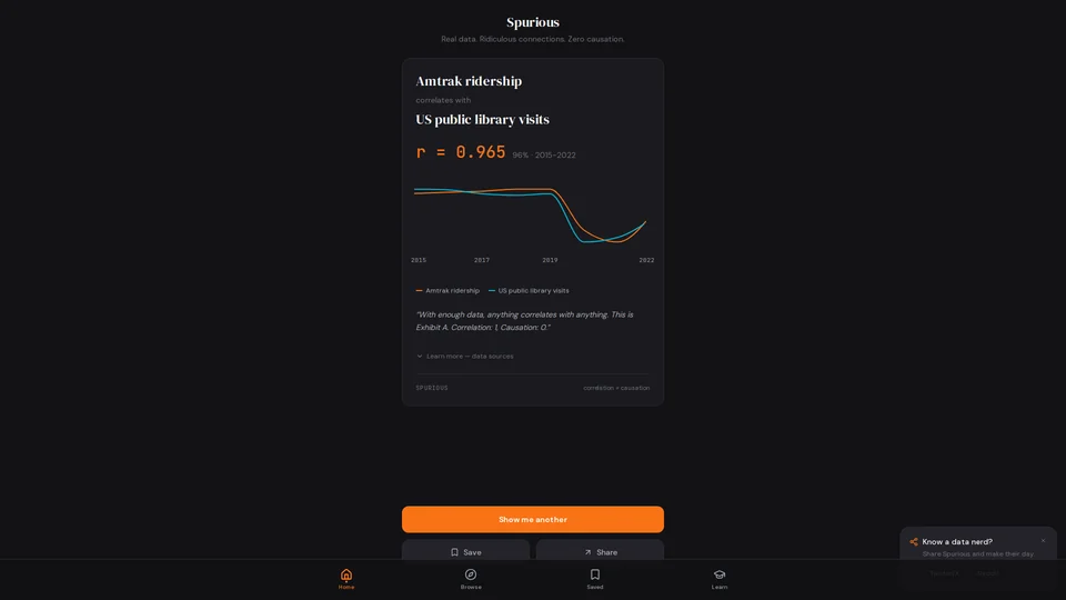 Homepage snapshot at launch