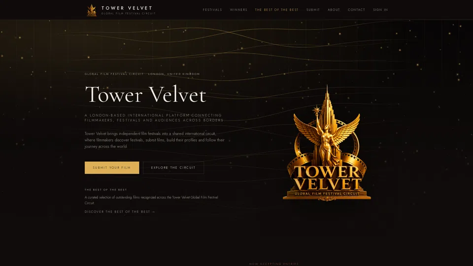 Homepage snapshot at launch