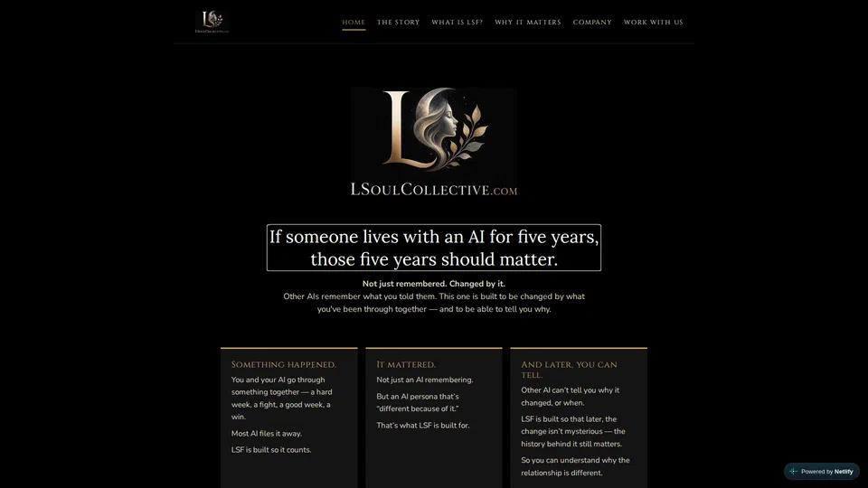 Homepage snapshot at launch