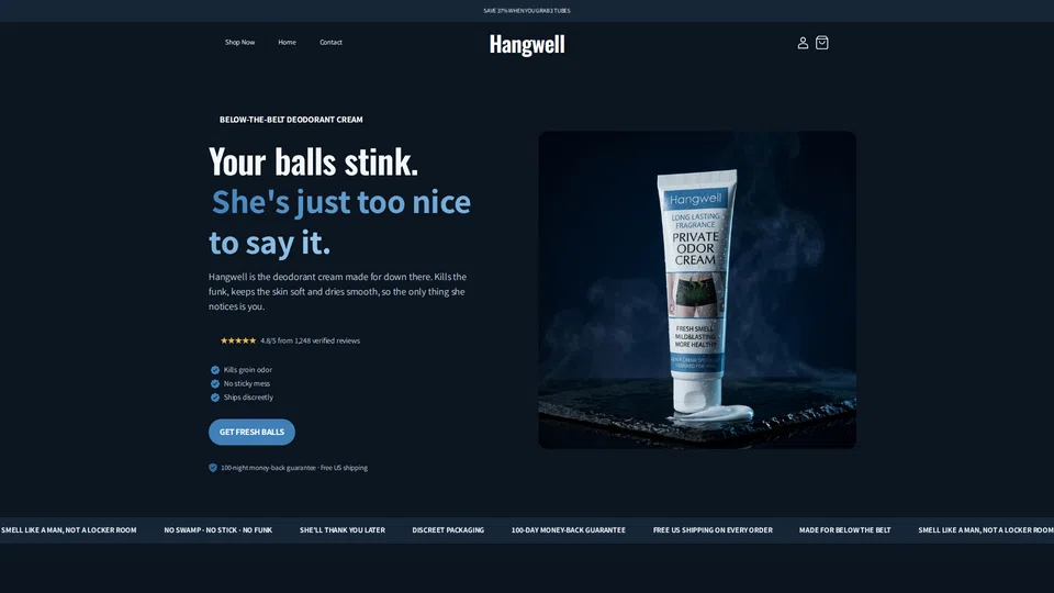 Homepage snapshot at launch