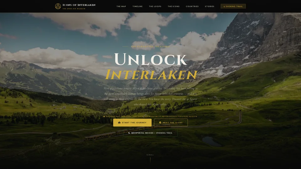 Homepage snapshot at launch