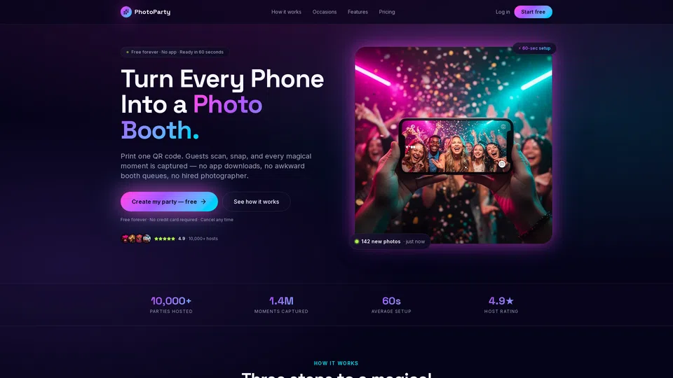 Homepage snapshot at launch