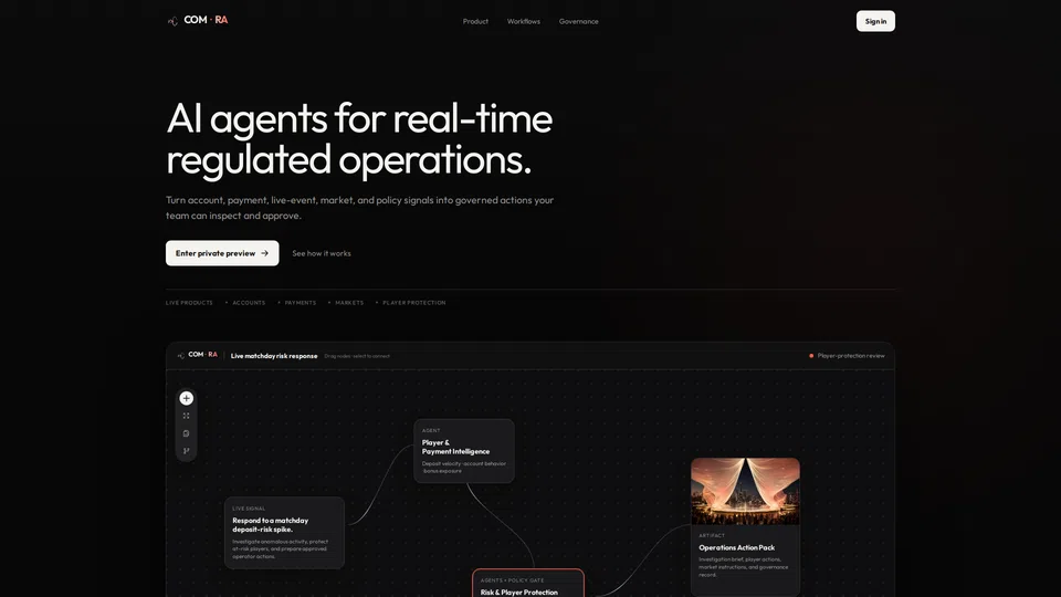 Homepage snapshot at launch