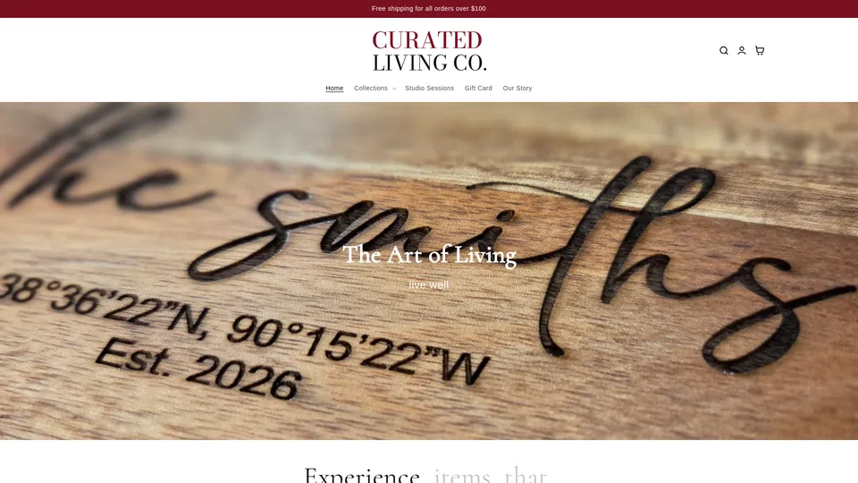 Homepage snapshot at launch