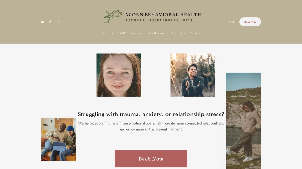 Homepage snapshot at launch
