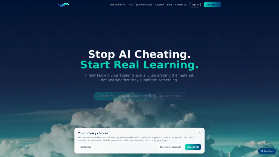 Homepage snapshot at launch