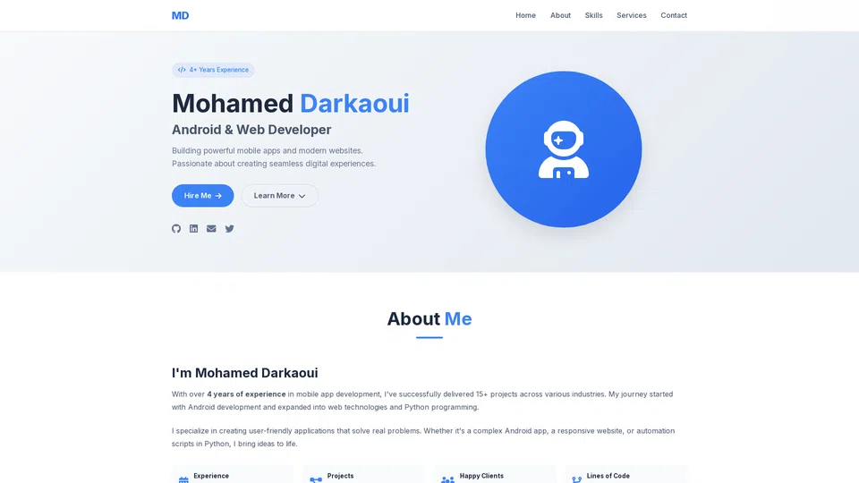Homepage snapshot at launch