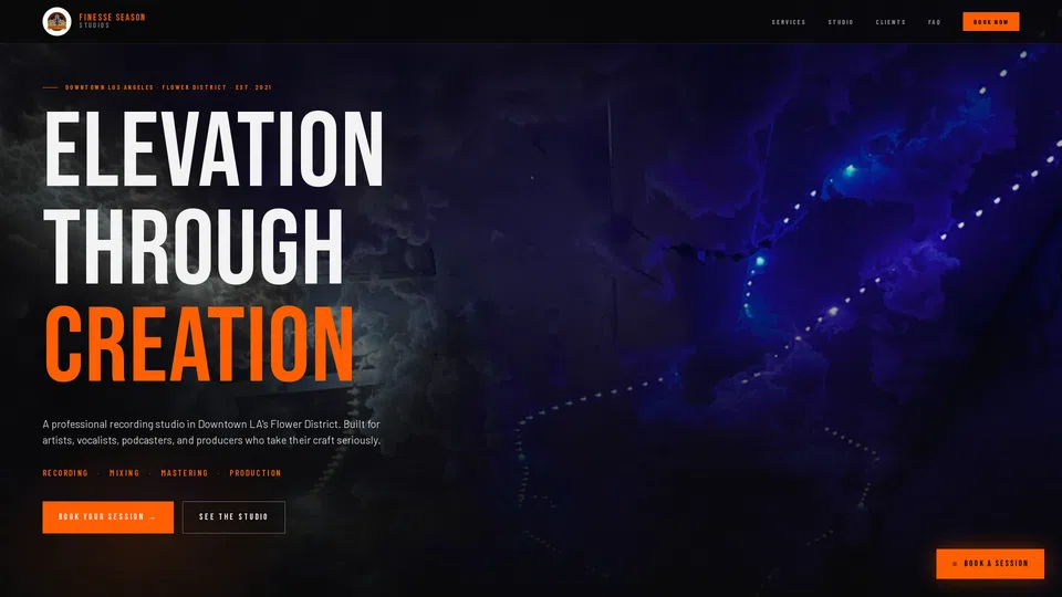 Homepage snapshot at launch