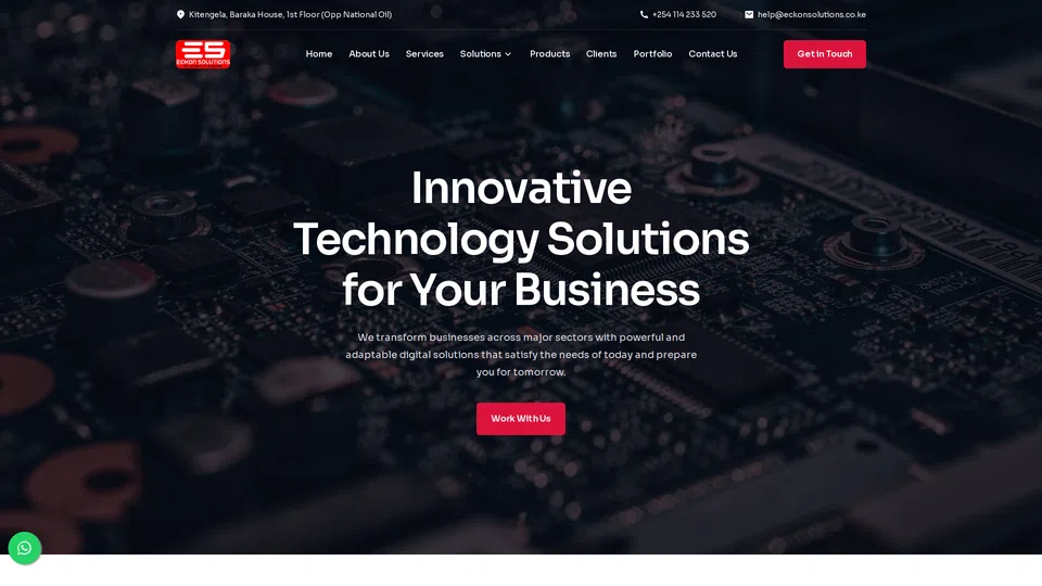 Homepage snapshot at launch
