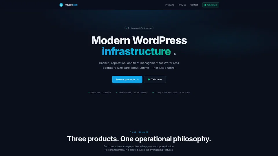 Homepage snapshot at launch