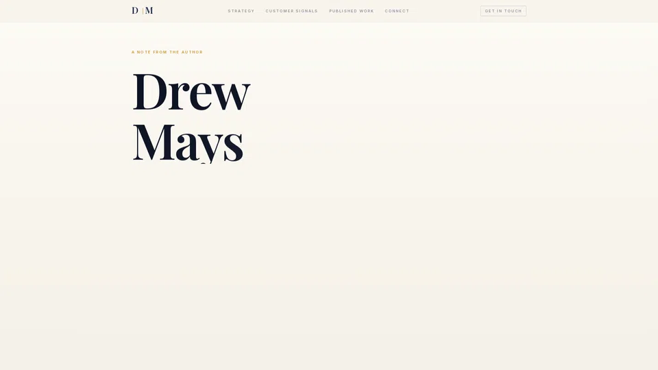 Homepage snapshot at launch