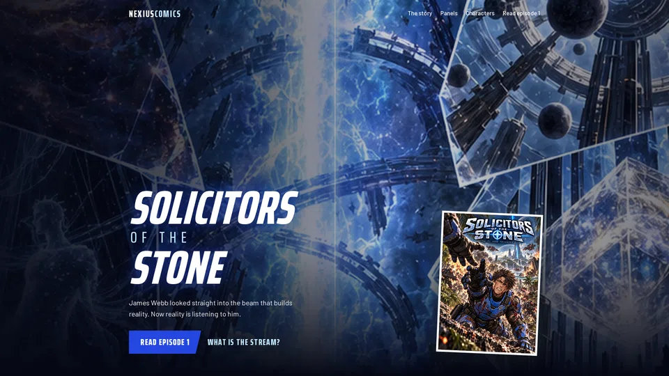 Homepage snapshot at launch