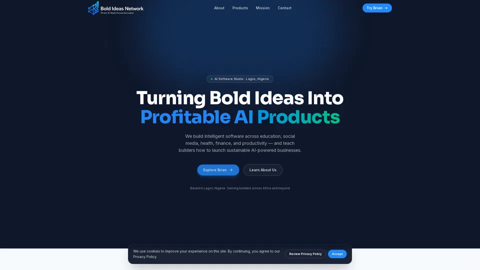 Homepage snapshot at launch