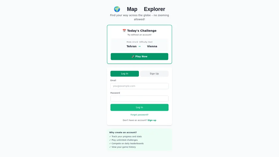 Homepage snapshot at launch