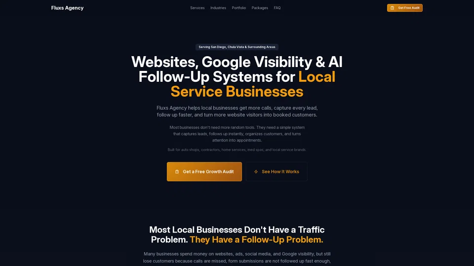 Homepage snapshot at launch