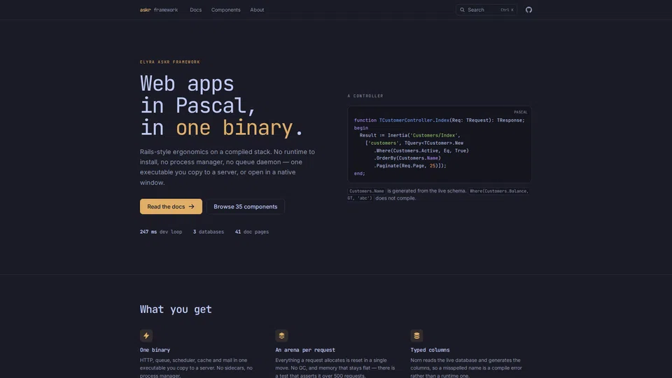 Homepage snapshot at launch