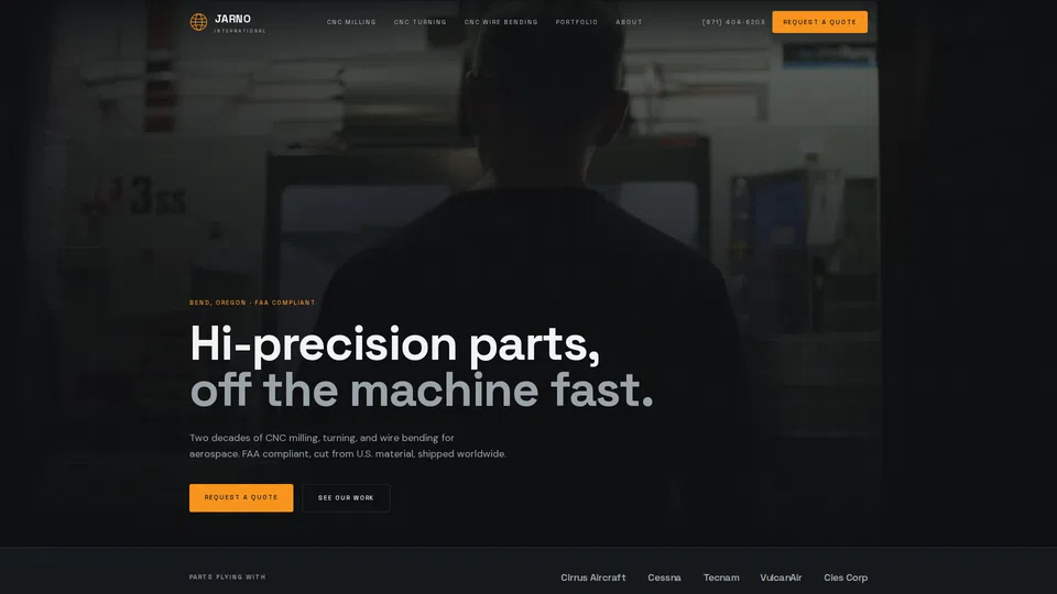 Homepage snapshot at launch