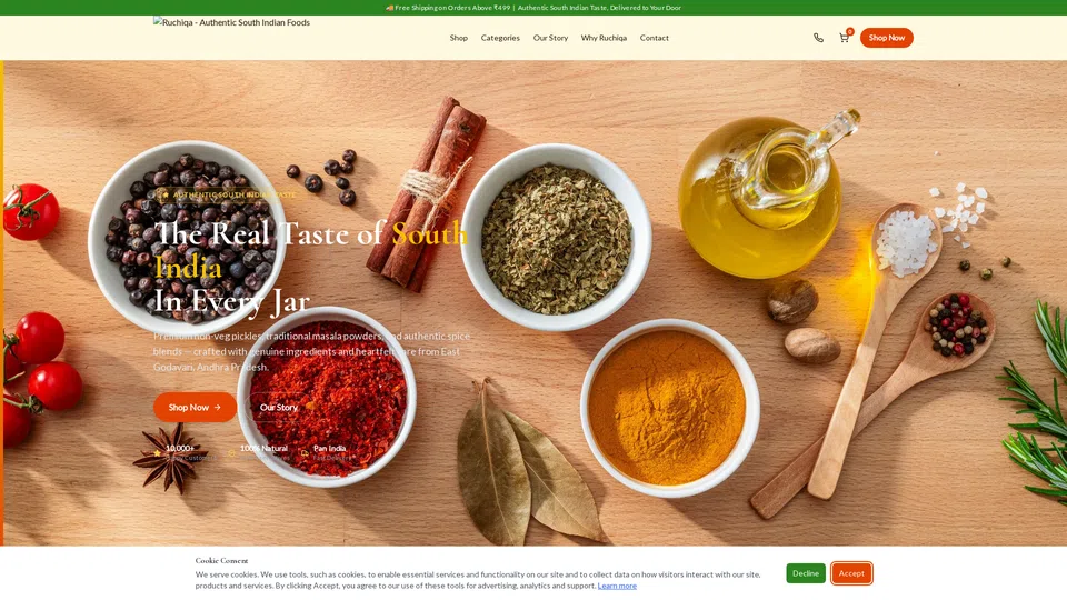 Homepage snapshot at launch
