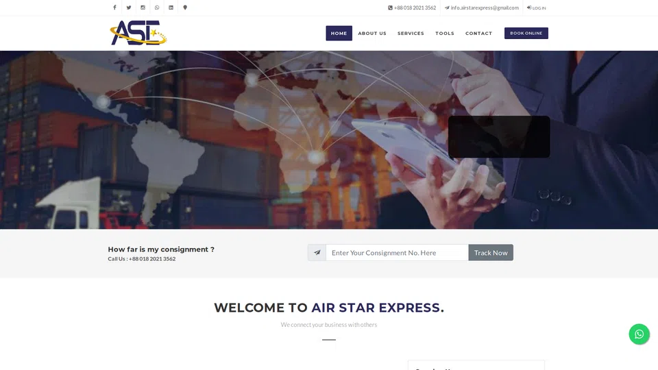 Homepage snapshot at launch