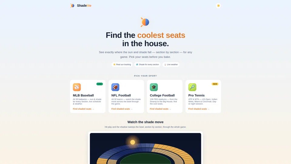 Homepage snapshot at launch