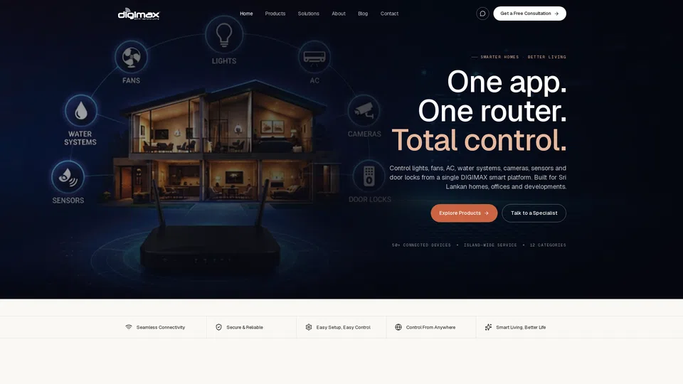 Homepage snapshot at launch