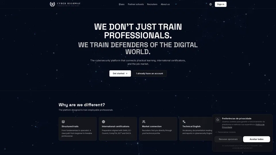 Homepage snapshot at launch