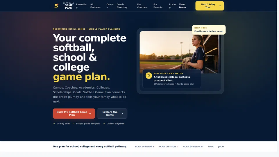 Homepage snapshot at launch