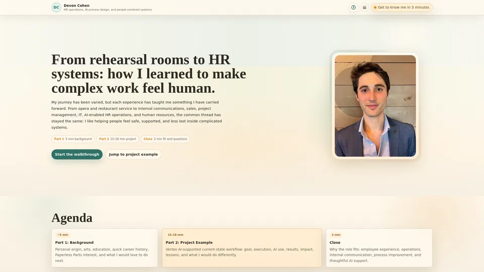Homepage snapshot at launch