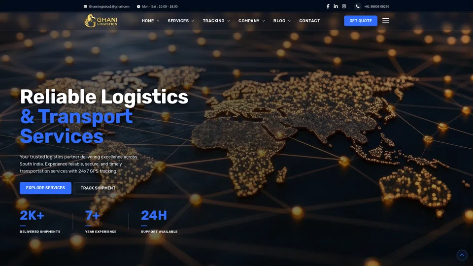 Homepage snapshot at launch