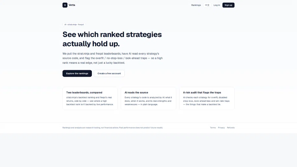 Homepage snapshot at launch