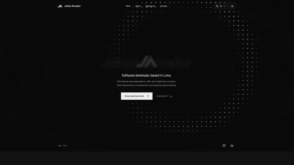 Homepage snapshot at launch