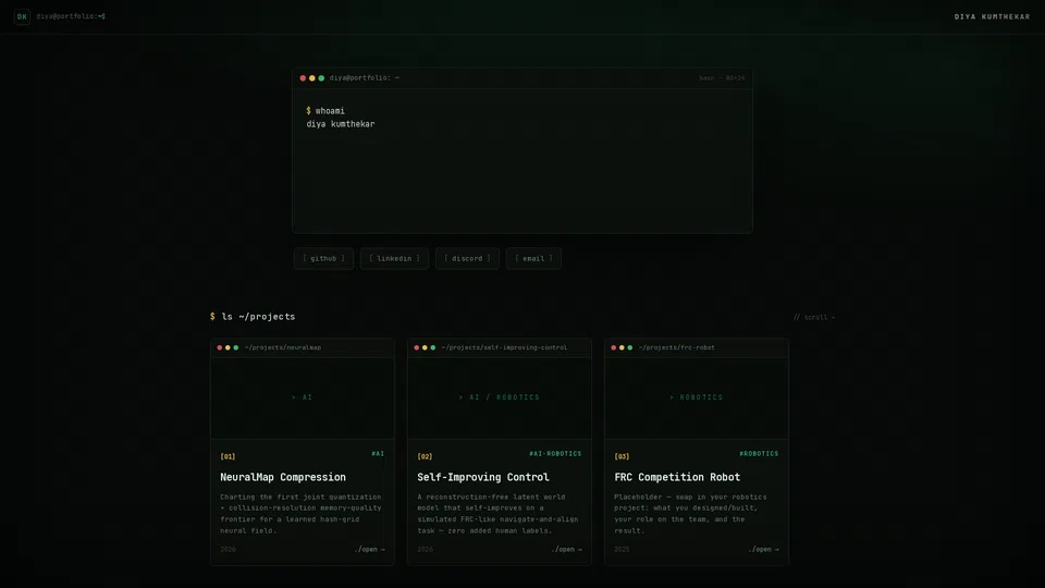 Homepage snapshot at launch