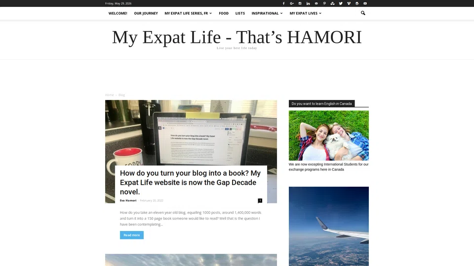 Homepage snapshot at launch