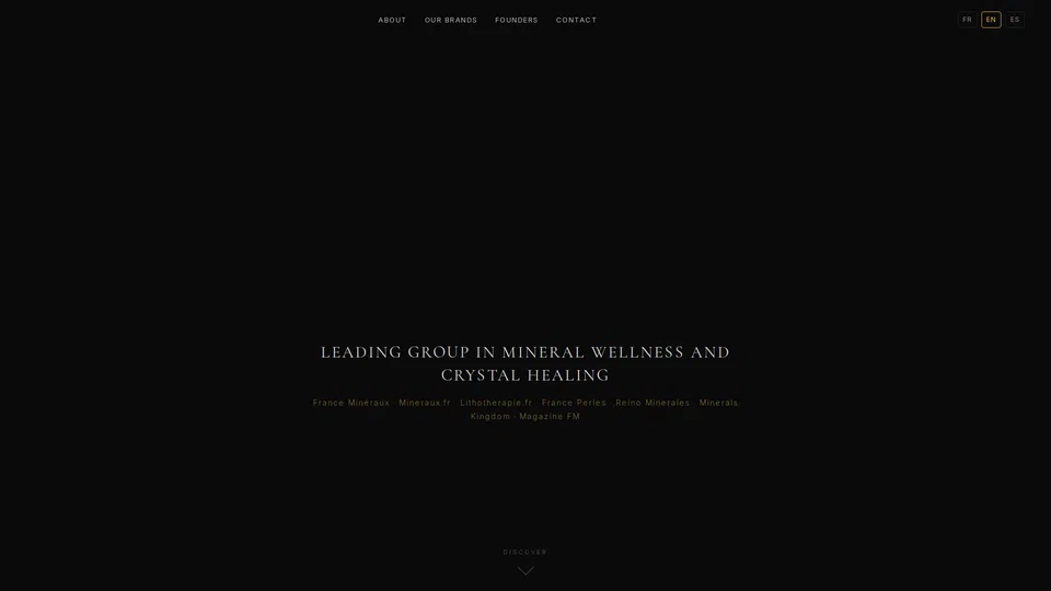 Homepage snapshot at launch