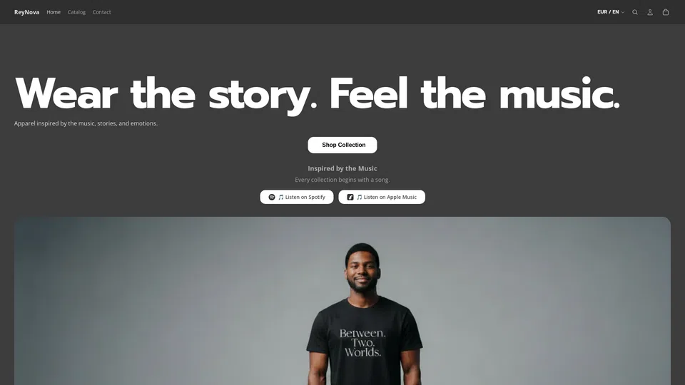 Homepage snapshot at launch