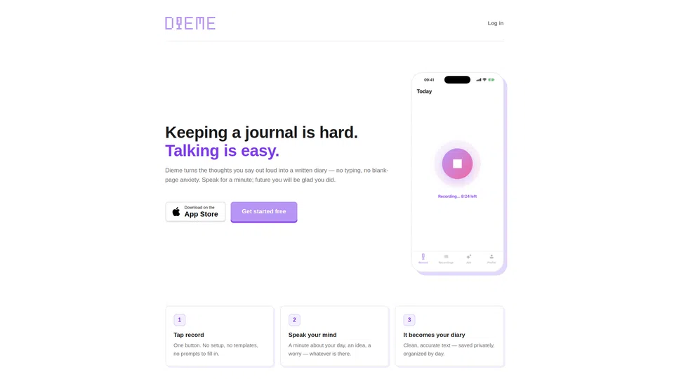 Homepage snapshot at launch