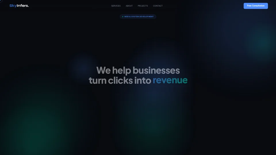 Homepage snapshot at launch