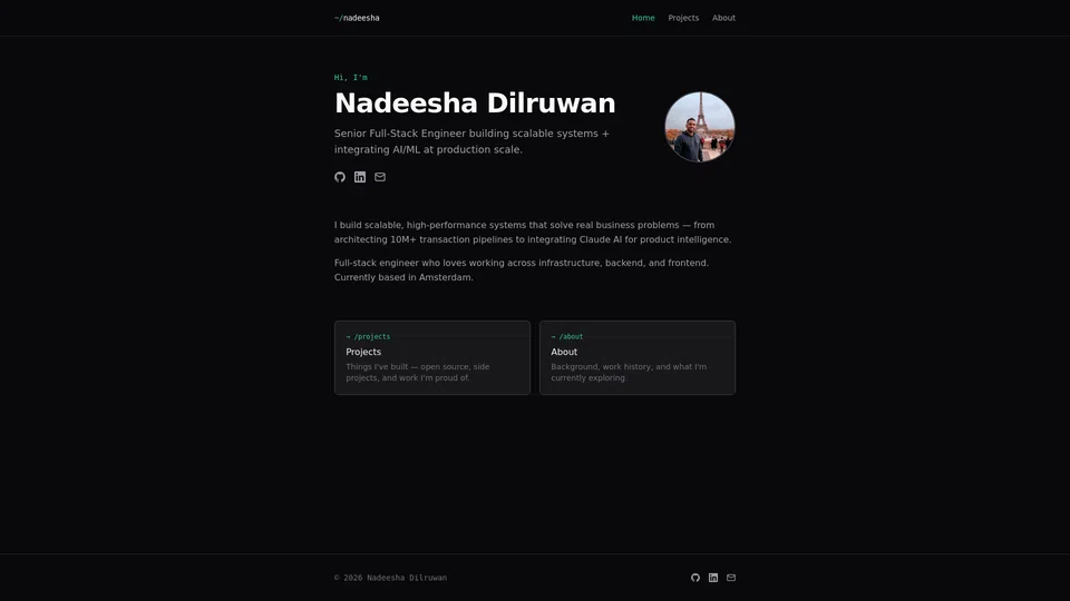 Homepage snapshot at launch