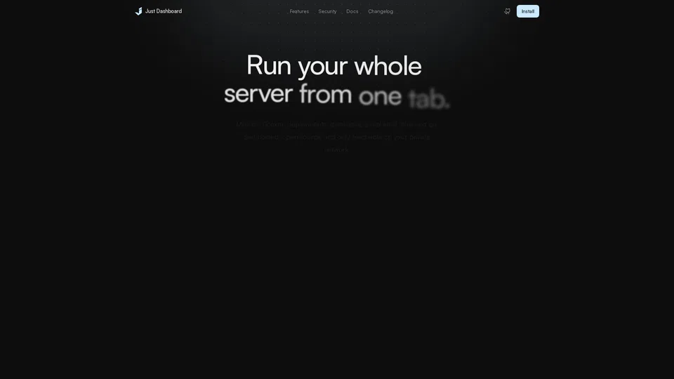 Homepage snapshot at launch