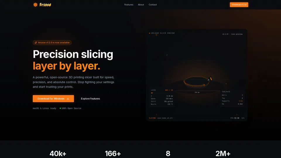 Homepage snapshot at launch