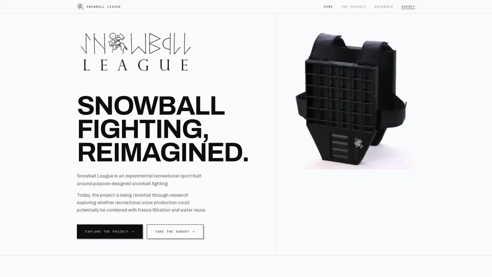 Homepage snapshot at launch