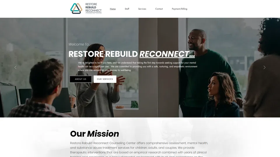 Homepage snapshot at launch