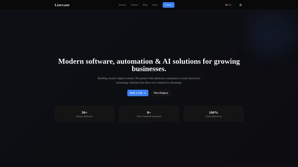 Homepage snapshot at launch