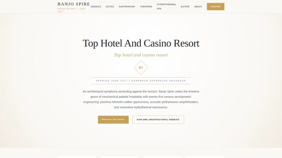 Homepage snapshot at launch