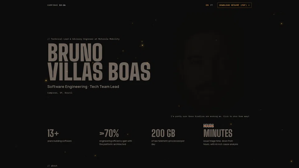 Homepage snapshot at launch
