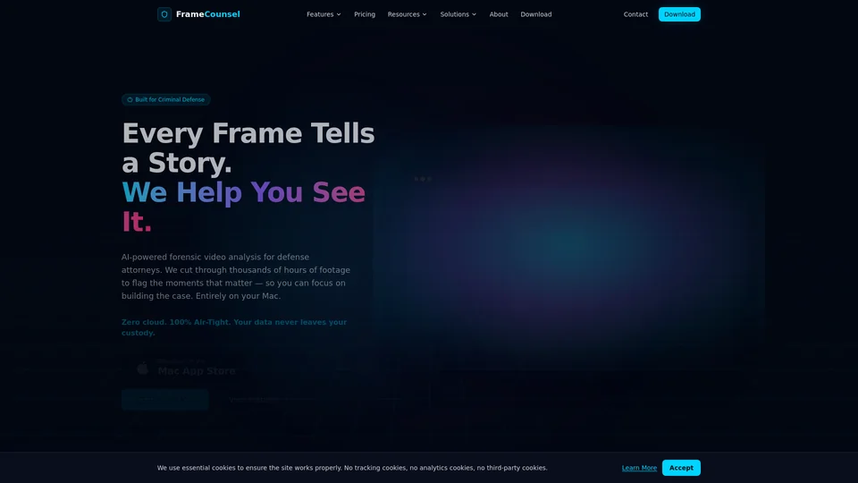 Homepage snapshot at launch